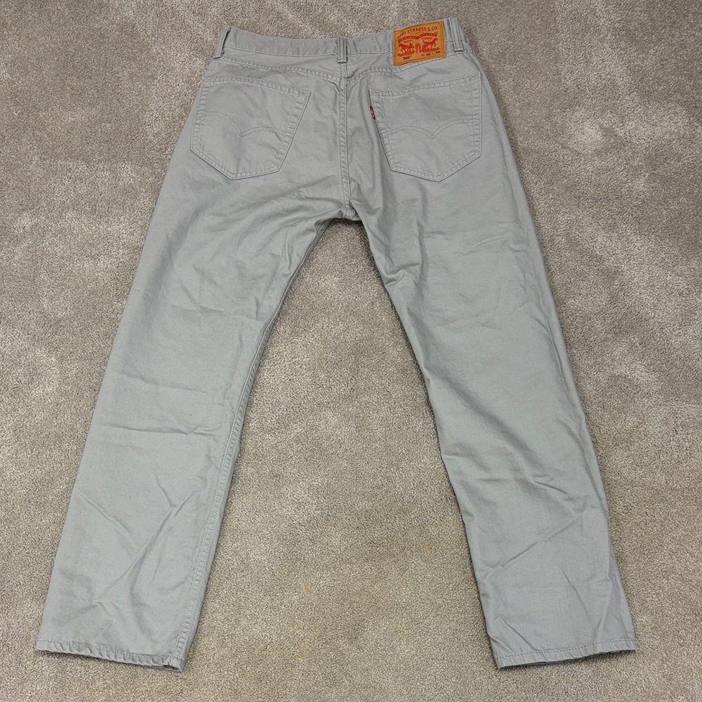 Levi's Men's 505 Straight Jeans in Light Gray 32 x 30 Cotton Pants